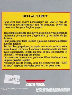 Defi Au Tarot (F) (1988) box cover back